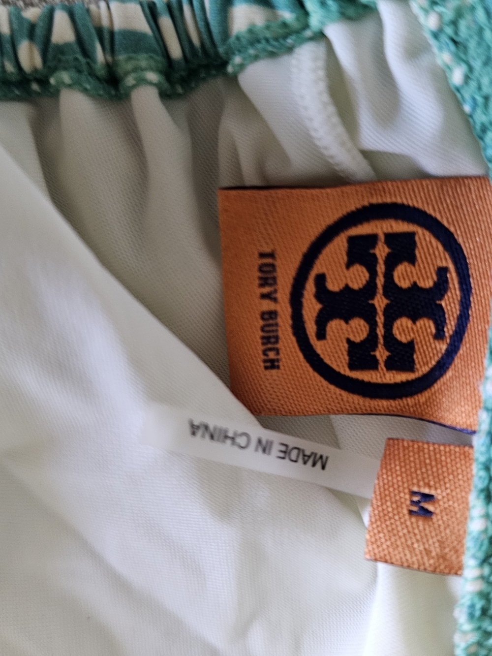 Tory Burch Colorful Patterned Triangle Bikini Tops - Multicolor & Teal - Picture 3 of 5